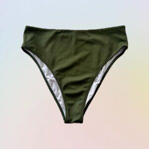SHADE & SHORE - High-Waisted Bikini Bottoms - Green